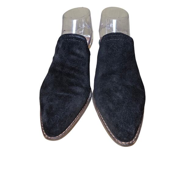 Zodiac Ada Black Suede Western Mules Womens Size 9 Chunky Heel Great condition - Picture 5 of 8